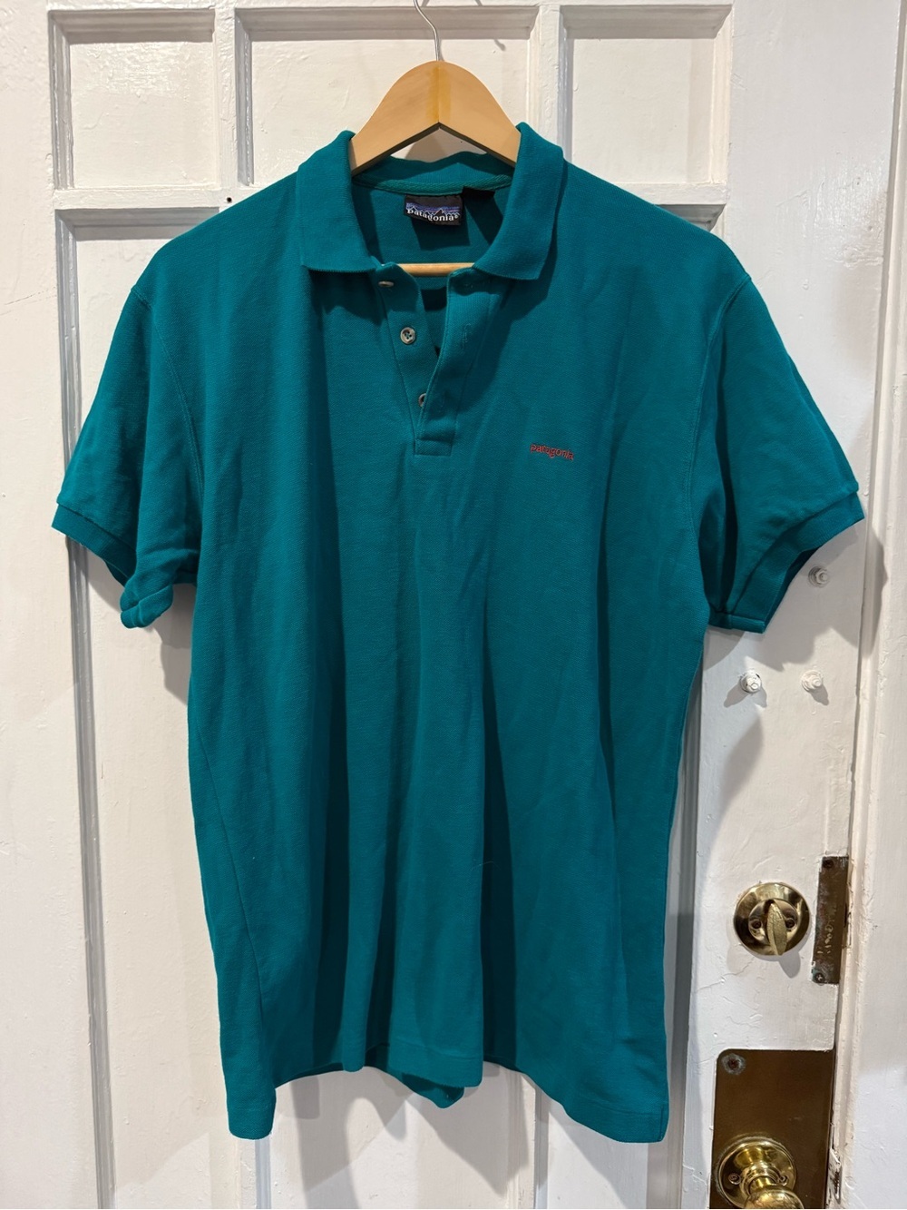 Patagonia Teal Green Short-Sleeve Polo